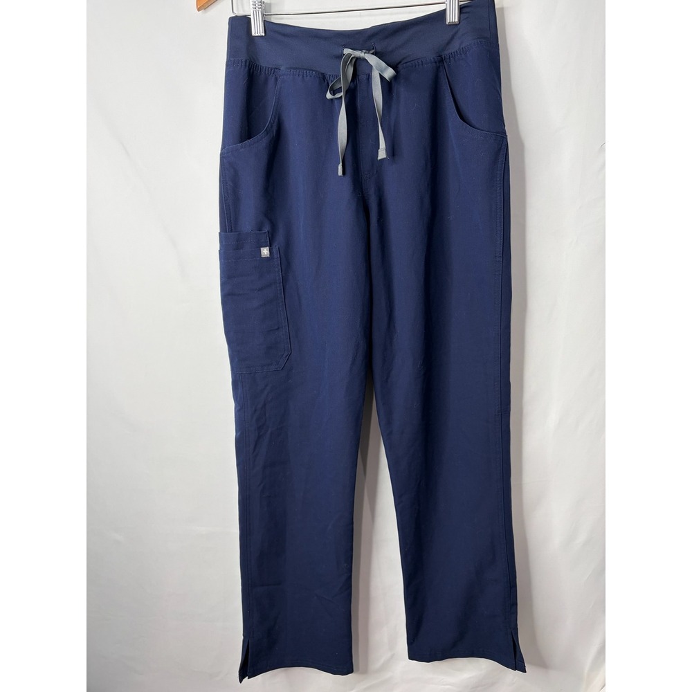 FIGS HW Kade Navy Blue High Waisted Straight Leg Cargo Scrub Pants Sz M PO 3000